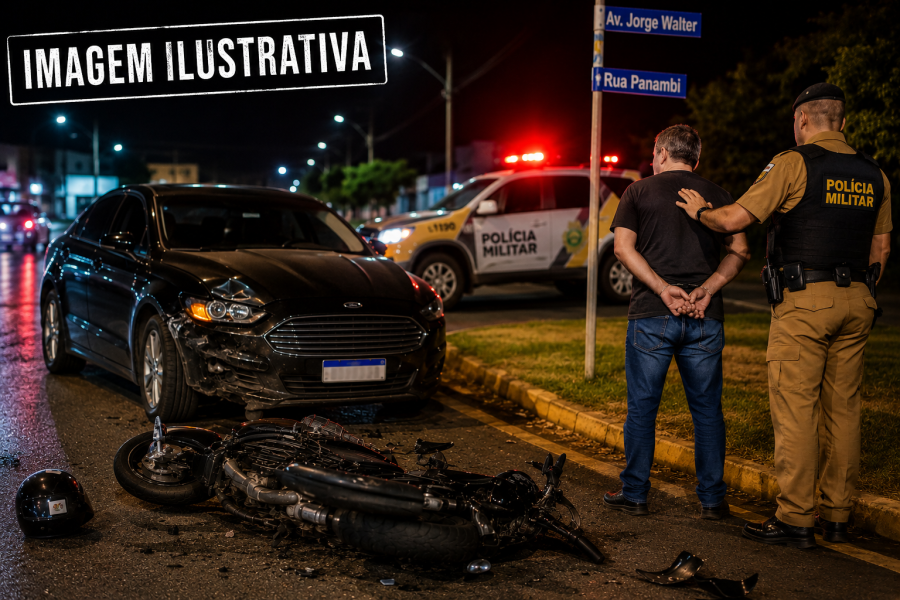 Motorista embriagado, sem CNH e que fugiu sem prestar socorro é preso após grave acidente em Campo Mourão