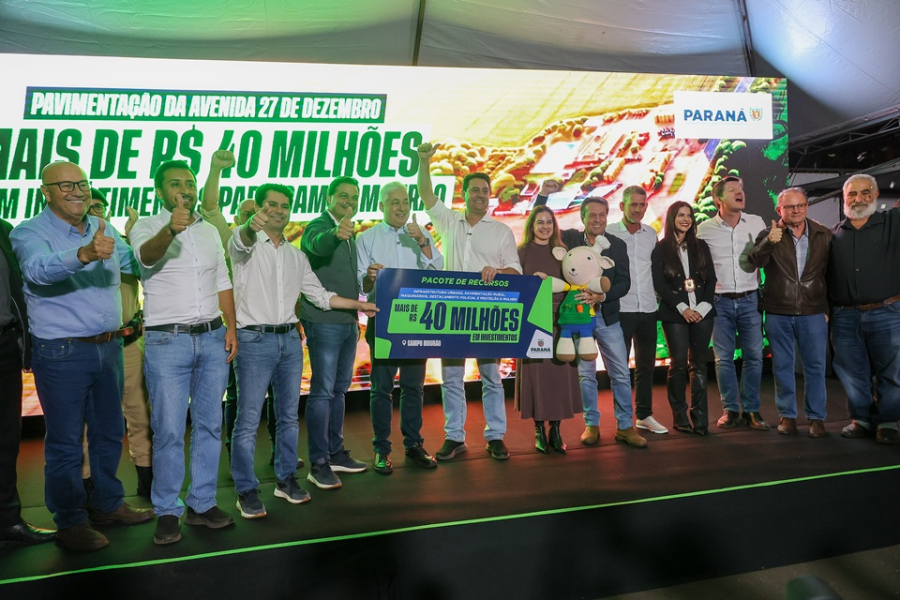 Campo Mourão recebe mais de R$ 40 milhões em investimentos para infraestrutura, segurança e apoio às mulheres